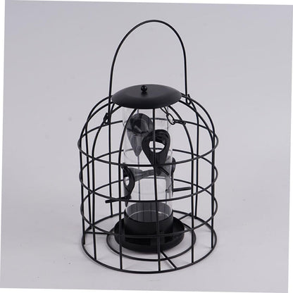 HEMOTON 2pcs Iron Cage Bird Feeder Hanging Mesh Grid Tube for Indoor Birds Pet Store Supplies