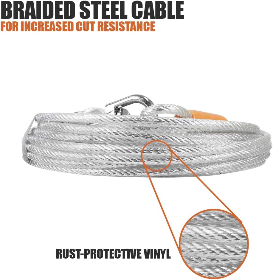 BV Pet Small Tie Out Cable for Dog up to 35 Pound, 25-Feet