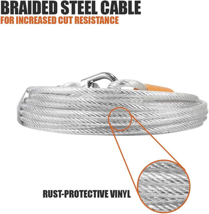 BV Pet Small Tie Out Cable for Dog up to 35 Pound, 25-Feet