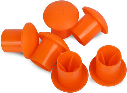 KEILEOHO 100 PCS Orange Plastic Mushroom Rebar Caps - Size #3-#7, 10M - 25M