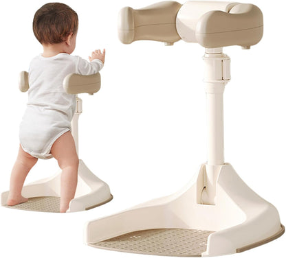 Baby Shower Stand, Adjustable Height & Non Slip Baby Bath Support With Safety Lock, Foldable & Portable Toddler Shower Stand For Kids 6 Months+
