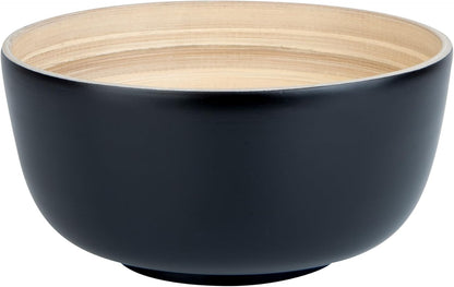 Restaurantware-Bambuddha 15 Ounce Small Salad Bowl, 1 Heavy-Duty Round Salad Bowl - Sustainable, Reusable, Black Bamboo Serving Dish, for Serving Salads, Fruits, and Appetizers