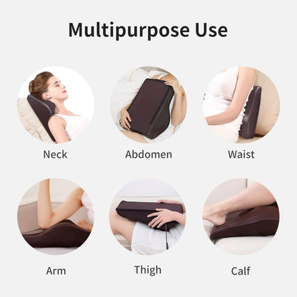 Boriwat Back Massager Neck Massager with Heat, Shiatsu Massage Pillow for Pain Relief, Masseur for Neck, Back, Shoulder and Leg, Gifts for Men Women Mom Dad, Stress Relax at Home and Office