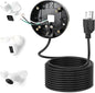 Câble d'alimentation et support enfichable pour caméras de projecteur compatibles avec Floodlight Cam Wired Pro/Plus, caméra de projecteur filaire Blink, boîtier électrique avec câble résistant aux intempéries de 6,1 m (support et cordon 2 en 1)