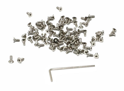 iexcell 5 Pcs M8 x 80mm Thread Pitch 1.25 mm Stainless Steel 304 Hex Socket Flat Head Cap Screws Bolts Kit