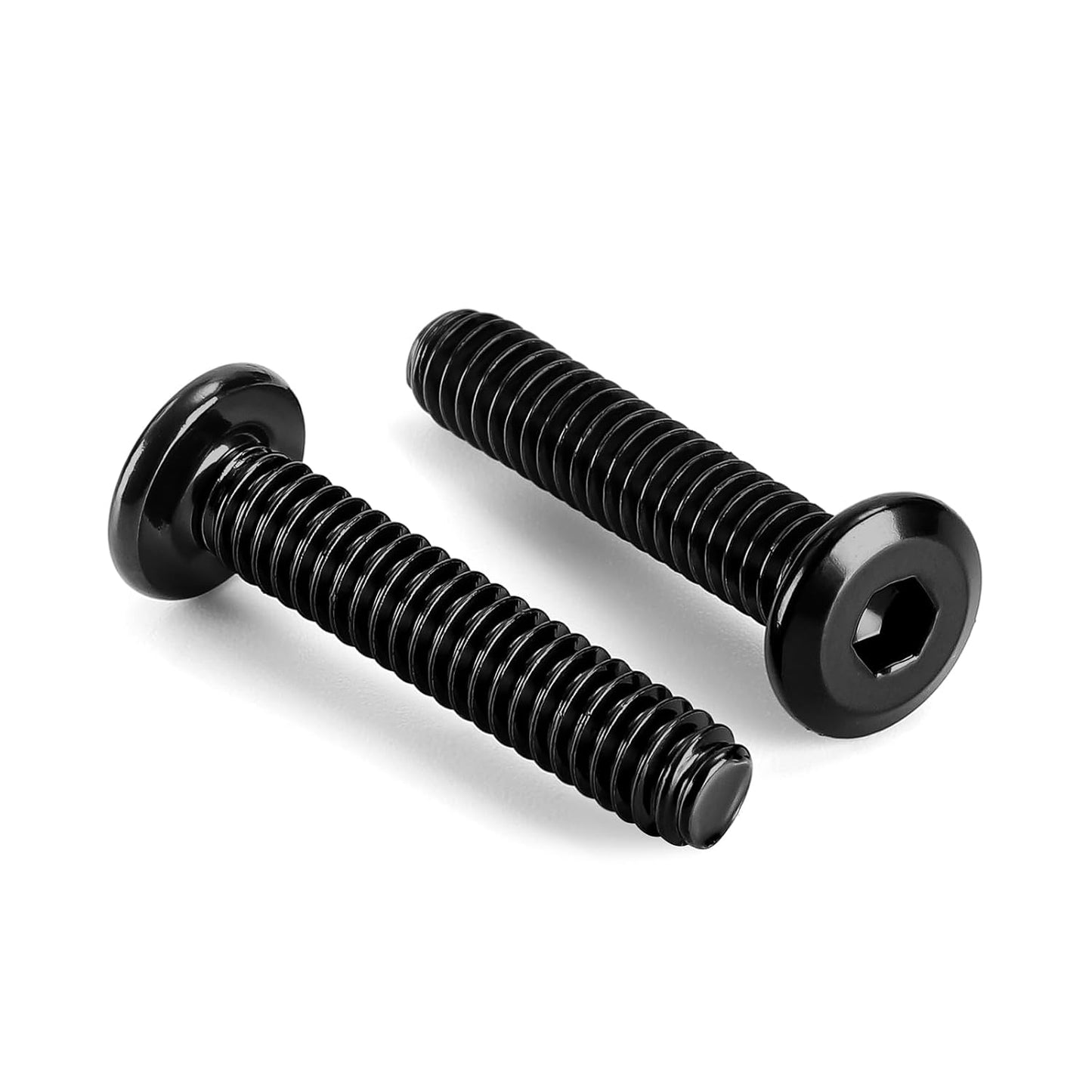 1/4-20 x 1-1/4" Flat Head Hex Socket Cap Screws Bolts, Stainless Steel 18-8 Black Finish, Fully Threaded, 25 PCS