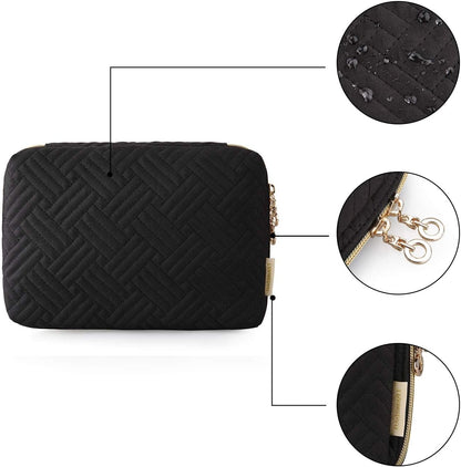 BAGSMART Electronic Organizer, Travel Cable Organizer Double Layer Electronics Accessories Cases Portable for Tablet 7.9", USB Drive, Cords, Black