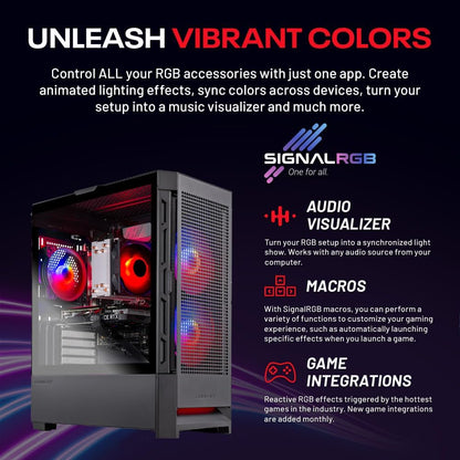 Skytech Shadow Gaming PC, Intel i5 13400F 2.5 GHz (4.6GHz Turbo Boost), NVIDIA RTX 4060 8GB GDDR6X, 1TB NVME, 32GB DDR5 RAM 5200 RGB, 650W Gold PSU, Wi-Fi, Win 11 Home