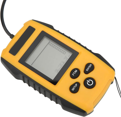 Fafeicy Sonar Fish Finder, Fish Detector, Wired Depth Finder with HD LCD Display, for Boat Fishing Kayak Saltwater