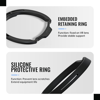 Hibloks Glasses Spacer for Meta/Oculus Quest 3, Prevent Myopia Glasses and VR Lenses from Scratching Each Other. VR Lens Protection Accessories with Magnetic Frame and Silicone Anti-Scratch Ring