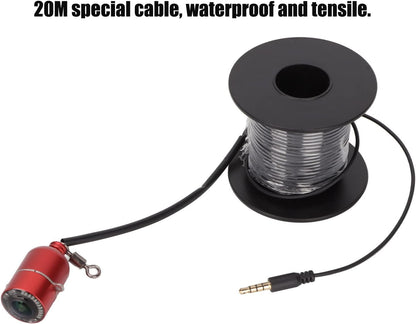 Yoidesu Underwater Fishing Camera Kit, 4.3 Inch LCD Monitor, 20m Cable, Portable Fish Finder for Kayak, Boat, Sea Fishing