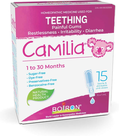 Boiron Camilia Baby Teething Relief Medicine, 30 Count (Pack of 1)