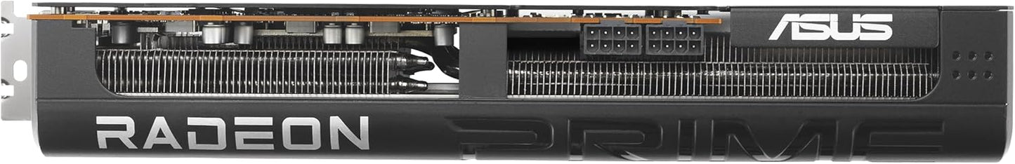 ASUS Prime Radeon™ RX 9060 XT 16GB GDDR6 OC Edition Graphics Card (PCIe 5.0, HDMI/DP 2.1, 2.5-Slot Design, axial-tech Fans, Dual Ball Fan Bearings, Dual BIOS, ASUS GPU Guard)