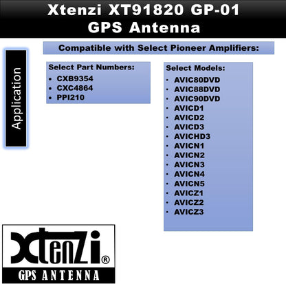 Xtenzi Replacement Active GPS Antenna Compatible with Select JVC Navigation KW-NT30HD KW-NT50HDT QAL1088-003 QAL1088-001 Models