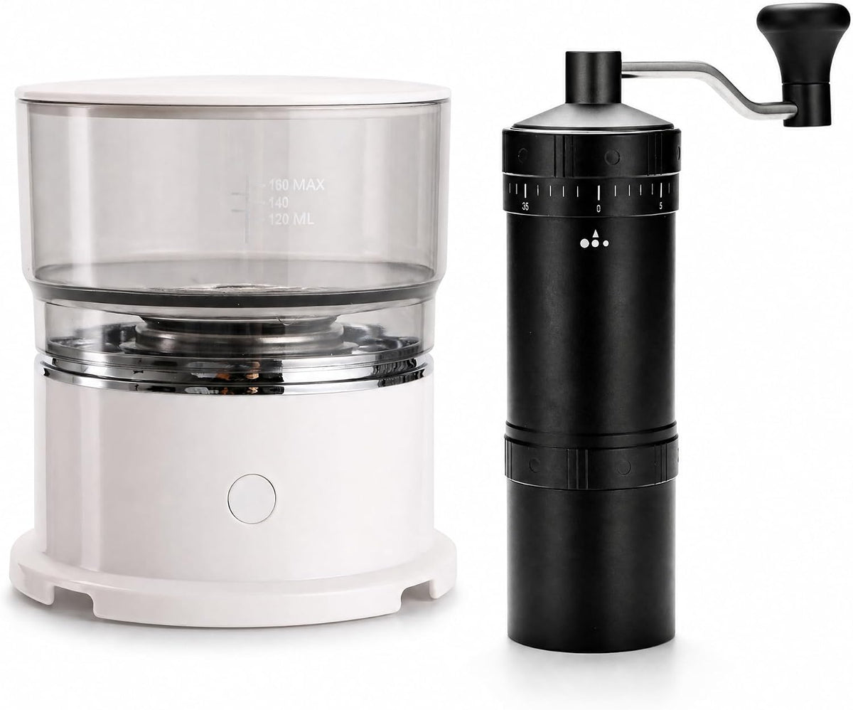 Mini Coffee Machine Coffeeware Appliance Dorm Office Travel Manual Burr Handheld Device Stainless Steel Compact Hand Crank Camping