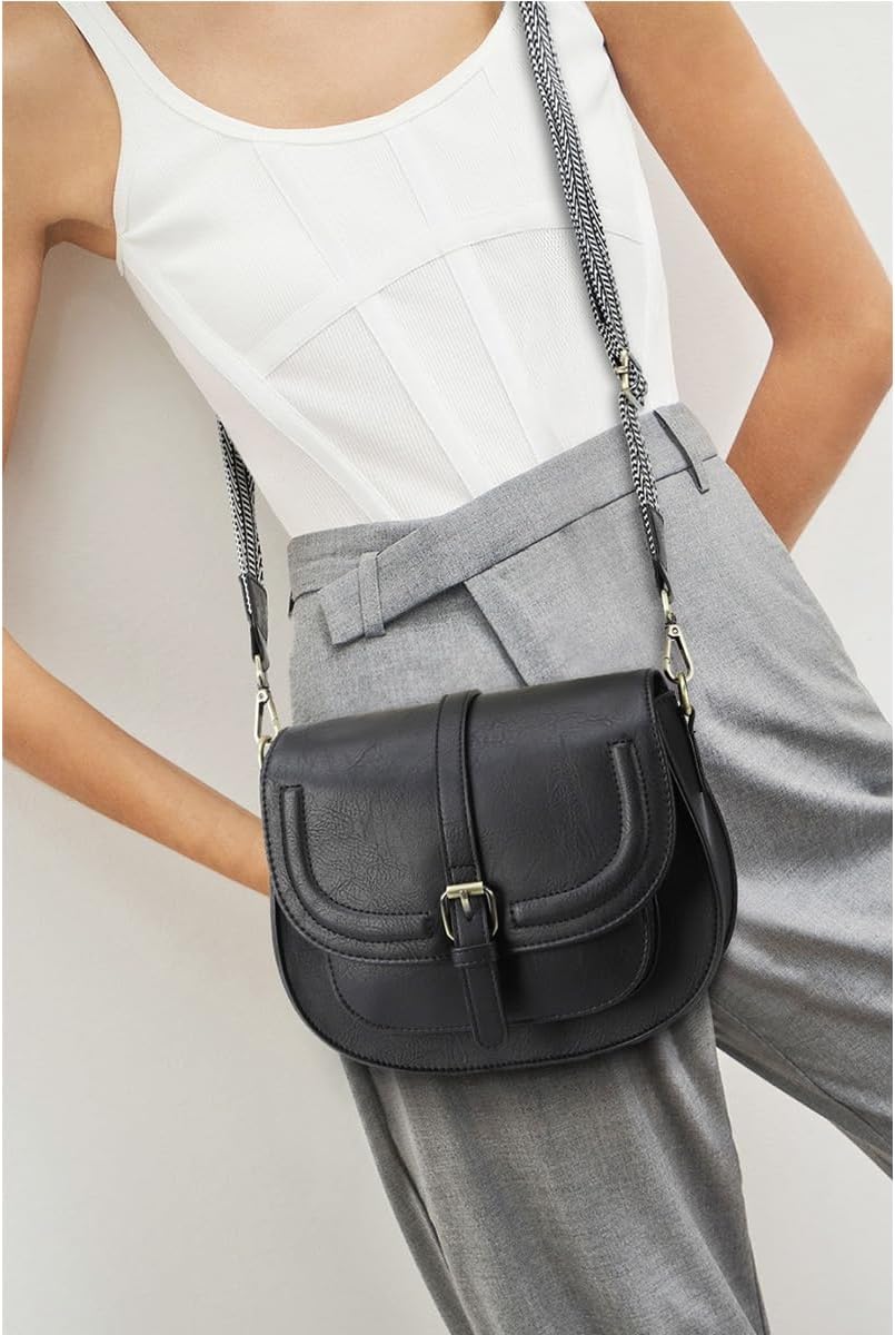 Crossbody Bags for Women Small Over the Shoulder Saddle Purses and Boho Cross body Handbags,Vegan Leather