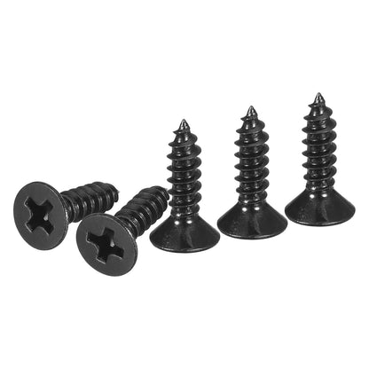 DTGN 100Pcs #6x1/2 Flat Head Wood Screws, 304 Stainless Steel Phillips Self Tapping Screws - Good for Woodworking, Furniture - Silver