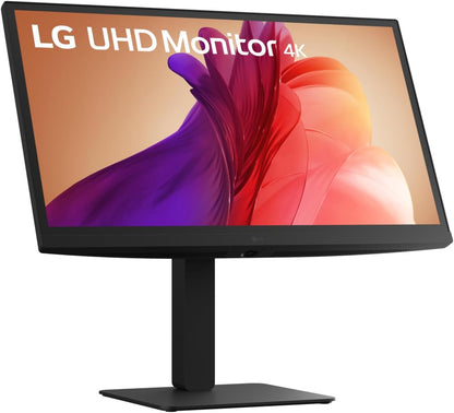 LG 27" 27BA45U-B 27" Ultrafine UHD (3840 x 2160) 4K IPS Monitor – 5ms 60Hz HDR10, DCI-P3 90%, Tilt/Height/Swivel/Pivot Adjustment, HDMI & DisplayPort, Eye Comfort, Black
