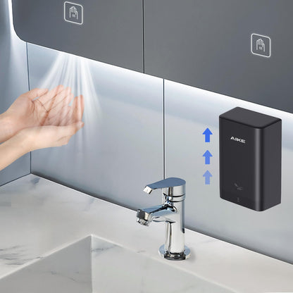 AIKE Surface Mounted ADA Compliant Hand Dryer with HEPA Filter,Black Model AK2822