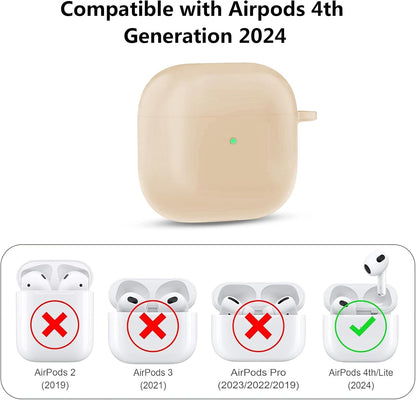 Aircawin for Airpods 4 Case Cover,Shockproof Case for Airpods 4th Generation Case Cover 2024,Premium Silicon Case with Keychain and Cleaing Pen for Airpods 4 Gen, Wireless Earphone Accessories-Blue