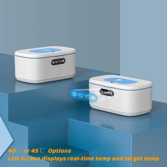 Bellababy Wipe Warmer with Night Light for Diaper Changes, with Car Charger for Portable use, Constant Temp Control Touch Screen, Wipes Dispenser Holder