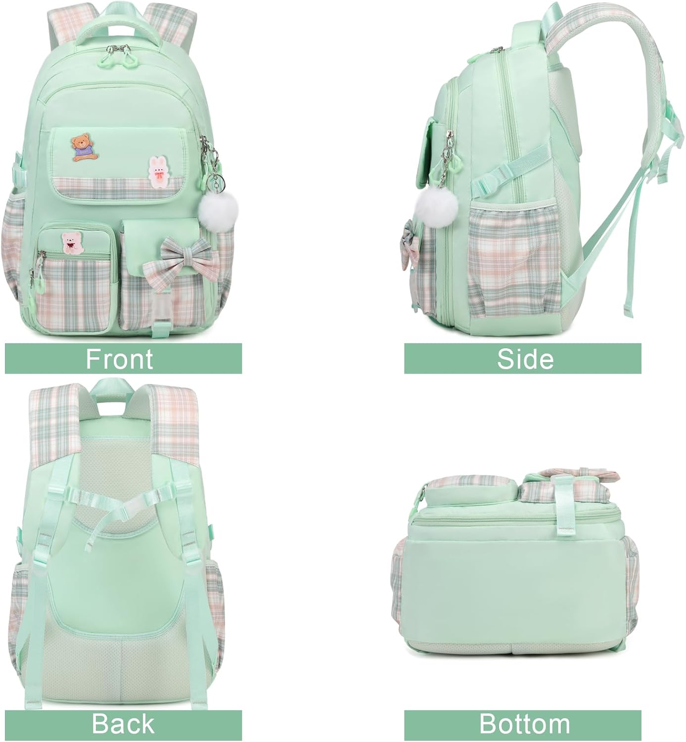 ACESAK Girls Backpack - 3PCS Backpack for Girls Cute School Backpacks for Girls Kindergarten