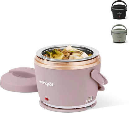 Crock-Pot Electric Lunch Box, Portable Food Warmer for On-the-Go, 20-Ounce (591 mL), Blush Pink
