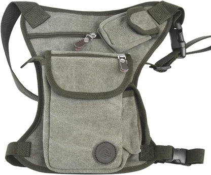 Motorcycle Drop Leg Bag Nylon Waist Pack for Men Women Travel Hiking Tactical Cycling Bike Ride Riding Crossbody Shoulder Fanny Pouch