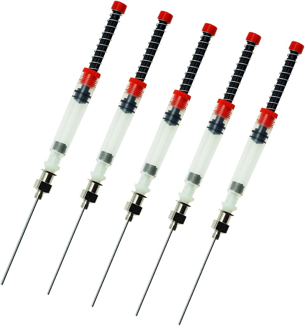 Asvine 5 Pack Fountain Pen Ink Syringe Filler, Spring Converter with Removable Blunt Needle Tip