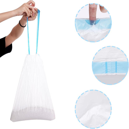 Yymobt Cat Litter Box Liners Waste Bags for Self-Cleaning Drawstring Waterproof Easy Cleanup Automatic Litter 20 Count