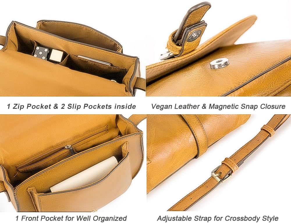 Crossbody Bags for Women Small Over the Shoulder Saddle Purses and Boho Cross body Handbags,Vegan Leather