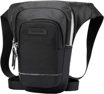 Motorcycle Drop Leg Bag Nylon Waist Pack for Men Women Travel Hiking Tactical Cycling Bike Ride Riding Crossbody Shoulder Fanny Pouch