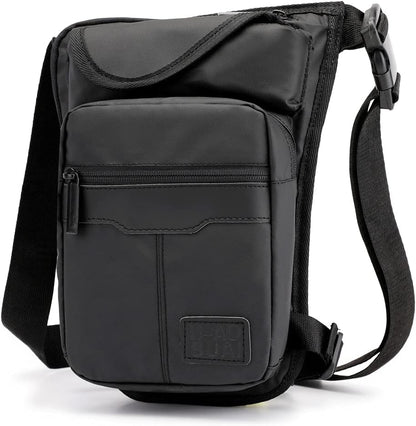 Motorcycle Drop Leg Bag Nylon Waist Pack for Men Women Travel Hiking Tactical Cycling Bike Ride Riding Crossbody Shoulder Fanny Pouch
