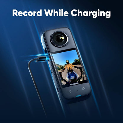 Insta360 X3 Motorcycle Kit (New Version) - Waterproof 360 Action Camera with 1/2" 48MP Sensors, 5.7K 360 Active HDR Video, 72MP 360 Photo, 4K Single-Lens, 60fps Me Mode, Stabilization