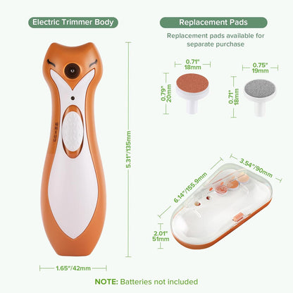 haakaa Electric Baby Nail Clippers for Newborns/Toddlers/Children/Adults, Electric Baby Nail File with 6 Replacement Heads & Storage Case