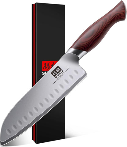 SHAN ZU Fillet Knife 7 inch, Razor Sharp Boning Knife for Meat in 10Cr15Mov Japanese High Carbon Steel Fish Knife, Professional Kitchen with Flexible Blade and Ergonomic Pakkawood Handle