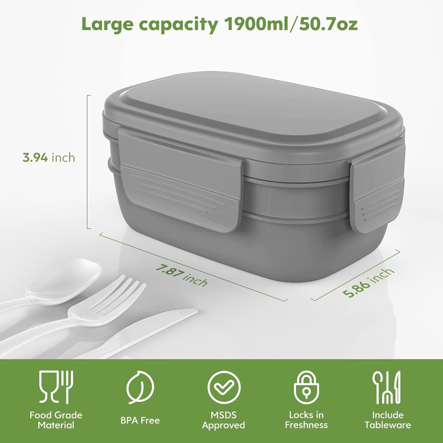 Bento Box Adult - 3 Layers Stackable Lunch Containers for Adults & Kids, 72oz Large Salad Containers for Lunch with Utensil Sauce Dressing Containers for Dining Out,Work,Pink