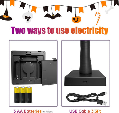Halloween Decorations Indoor, 2 Pack 26 Inch Black Halloween Tree Set, 56 Orange & Purple LED Lights, USB & Battery Powered Tabletop Spooky Twig Trees with Timer, Creepy Halloween Decor for Mantels