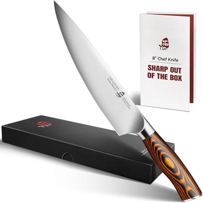 TUO Boning Knife - Razor Sharp Fillet Knife - High Carbon German Stainless Steel Kitchen Cutlery - Pakkawood Handle - Luxurious Gift Box Included - 7 inch - Fiery Phoenix Series