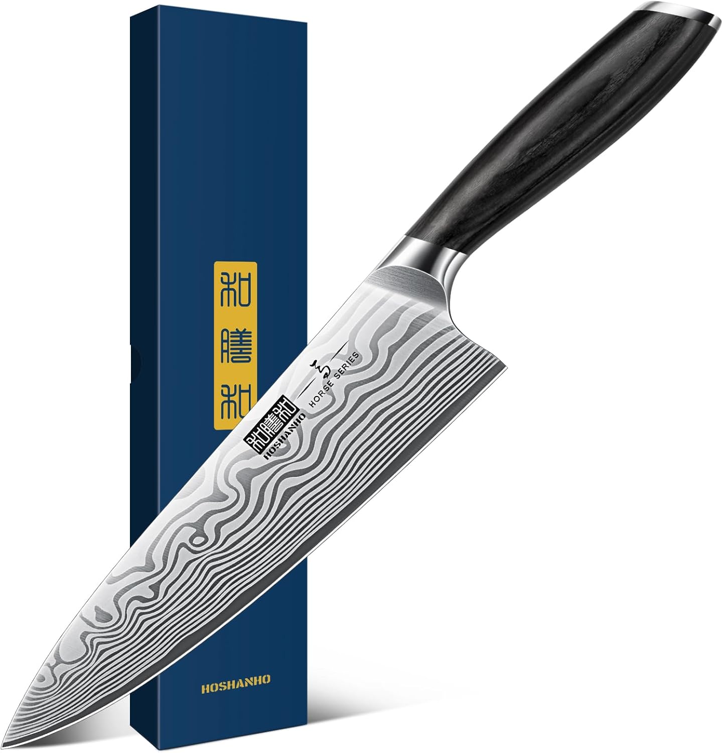 HOSHANHO Fillet Knife 7 Inch, Razor Sharp Boning Knife for Meat Poultry Chicken Cutting, Japanese High Carbon Powder Steel Fish Knife with Flexible Blade and Pakkawood Handle
