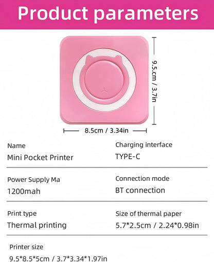 Label Maker - Mini Portable Sticker Printer with 13 Rolls Self-Adhesive Thermal Papers, Labeller Machine for Home Office Study Business Texts Journal, Blue