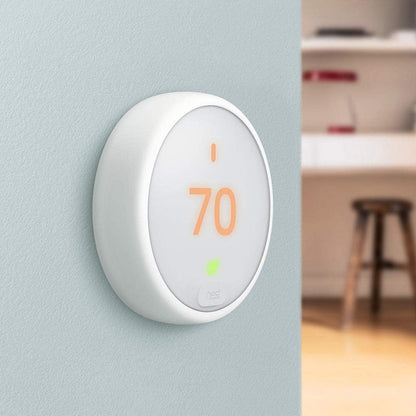 Google Nest Thermostat E - Programmable Smart Thermostat for Home T4000ES - 3rd Generation Nest Thermostat (Frosted White)- Compatible with Alexa Bundle with Nest Temperature Sensor