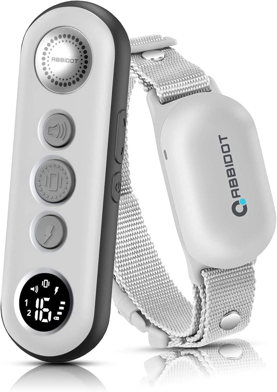 ABBIDOT Shock Collar (8-120 lbs) - Small Size Dog Training Collar with Remote Waterproof Rechargeable Dog Shock Collar with Remote E Collar for Small Medium Large Dogs (Light Pink)