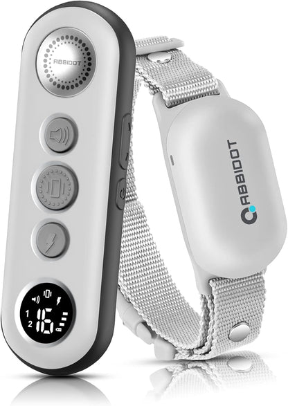 ABBIDOT Shock Collar (8-120 lbs) - Small Size Dog Training Collar with Remote Waterproof Rechargeable Dog Shock Collar with Remote E Collar for Small Medium Large Dogs (Light Pink)