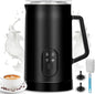 BEAUGIREW 4 in 1 Milk Frother Electric Milk Frother and Steamer with Hot and Cold 350 ml/11.8 oz Coffee Frother Automatic Foam Maker with Cleaning Brush for Latte Cappuccino Macchiato Hot Chocolate