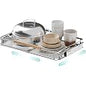 Pull Out Cabinet Organizer, Versatile Slide Out Kitchen Organizers and Storage, Heavy Duty Drawer Cupboard Storage Basket, Smooth Sliding, Chrome Finish (Outside Dimensions: 22.8”W x 21”D)