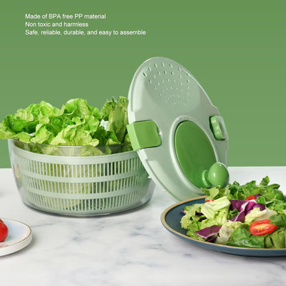Large Salad Spinner, Fruits and Vegetables Dryer Vegetable Spinner Dryer Spinning Colander Rotary Veggie Washer with Drain, Bowl and Colander