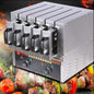 Electric BBQ Grill Machine 3600W Commercial Smokeless Kebab Barbecue Skewer 5 Groups BBQ 50 skewers Grill Oven with Adjustable Temperature for Indoor Outdoor Garden Picnic Camping Seafood Meat
