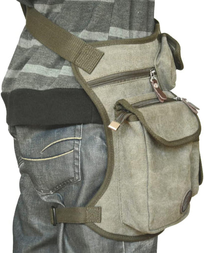 Motorcycle Drop Leg Bag Nylon Waist Pack for Men Women Travel Hiking Tactical Cycling Bike Ride Riding Crossbody Shoulder Fanny Pouch
