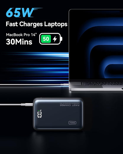 INIU Power Bank, 20000mAh 65W USB C Laptop Portable Charger, PD QC Fast Charging 3-Output External Battery Pack for Laptop MacBook Dell XPS iPad Tablet Steam Deck iPhone 15 14 13 Pro Samsung S22, etc.